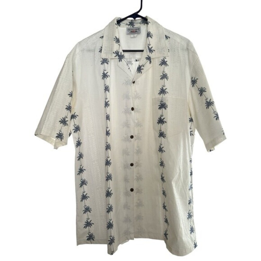 Pacific Legend Men’s Hawaii Shirt XL with Palm Trees  Cruise Coastal Beachside